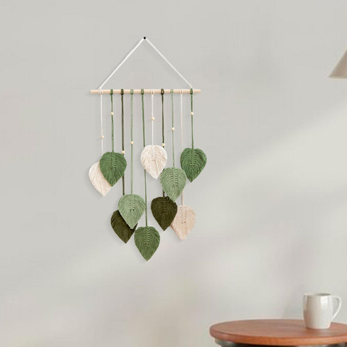 Macramé Para Colgar En La Pared, Telón De Fondo Con Verde