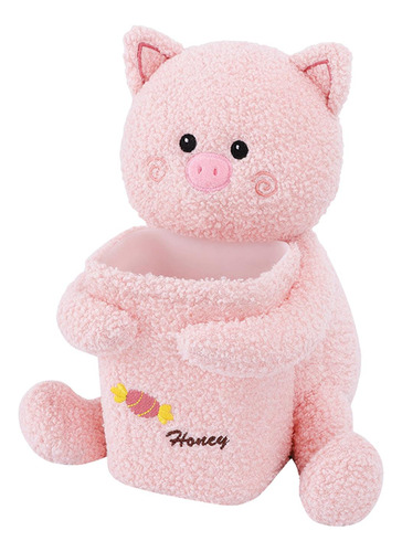 Para Coche Bote De Basura Juguete De Peluche Lindo Cerdito