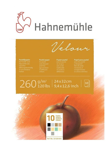 Hahnemühle Papel De Pastel Velour 24x32 260g 10h Colores