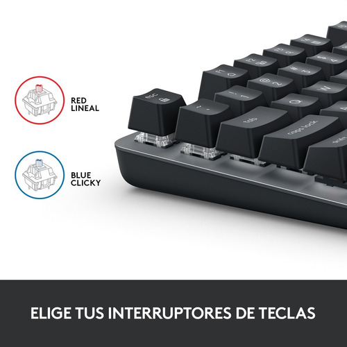 Teclado Mecánico Logitech K835 Tkl, Switch Azul / Español