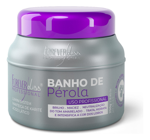 Máscara Banho De Pérola Forever Liss 250g