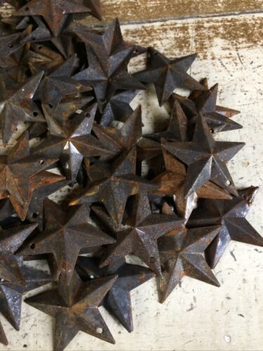 Lot 50 Rusty Black Barn Stars Star 1.5 In 1.5 Primitive Bbc