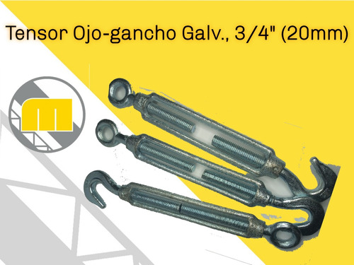 Tensor Ojo-gancho 3/4  Galv 20mm