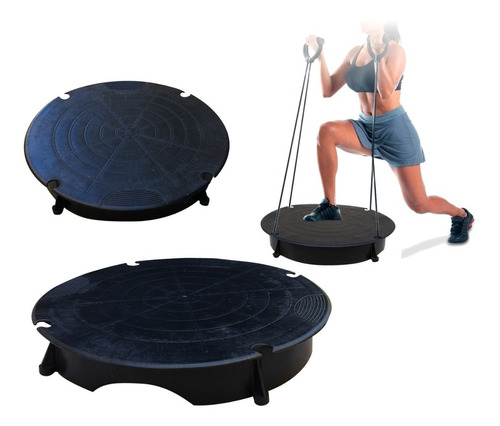 Step Redondo Negro Circular Fitness Aerobic Pvc Gym-man P