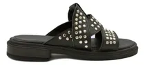 Comprar Sandalias Bajas Mujer Cuero Vacuno Tachas Livianas Moda