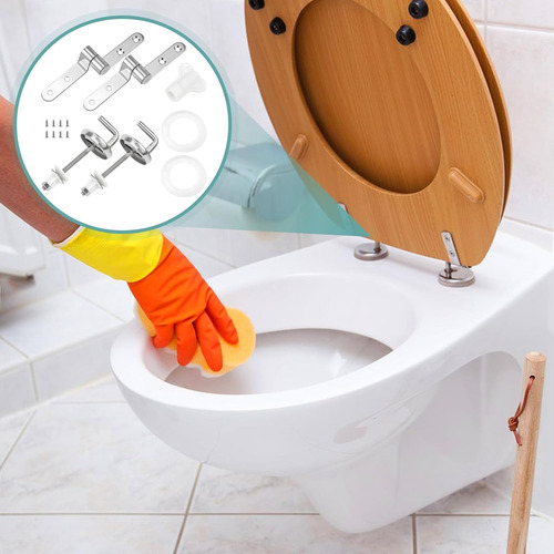 Par Bisagras Reparación Recambio De Tapa D Baño Wc Inodoro
