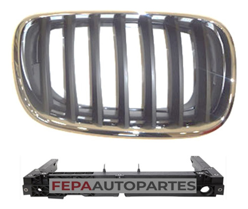 Parrilla Rejilla Frontal Bmw X5 X6 2007 / 2011 Negra   