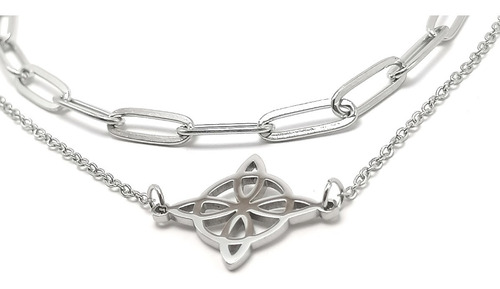 Imagen 5 de 10 de Pulsera Tobillera Mujer Acero Eslabones Pie Tobillo Set De 2