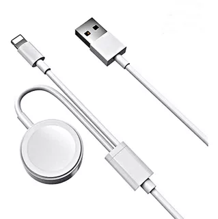 Cabo 2x1 Celular Para iPhone E Apple Watch Series 4 3 2 1 Qi