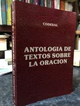 Comprar Libro Antología De Textos Sobre La Oración, Codesal