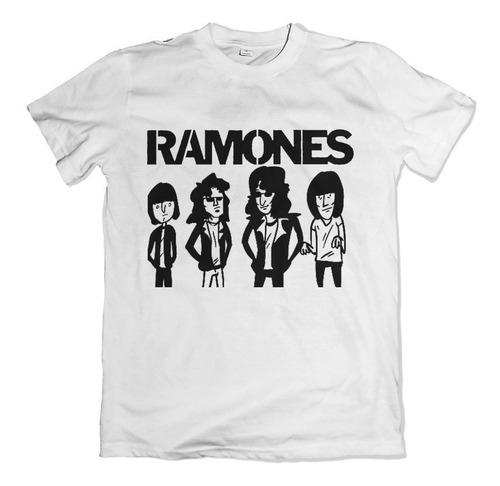 Remera Ramones Punk Rock Caricatura Unisex 100% Algodón