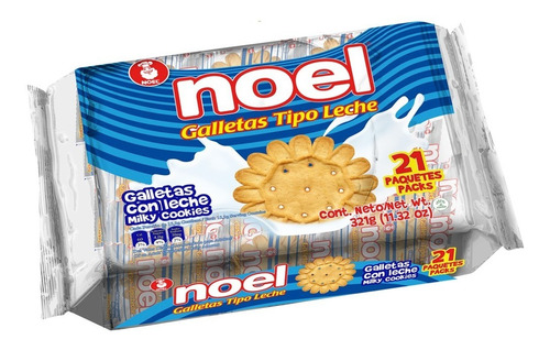 Galletas Noel Leche 21 Paquetes