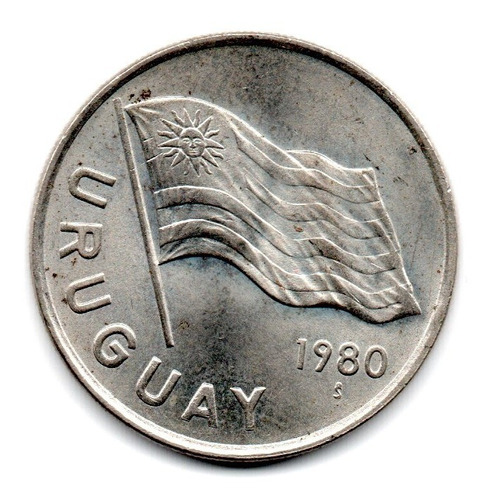 Uruguay Moneda 5 Nuevos Pesos Año 1980 Km#75 Xf+