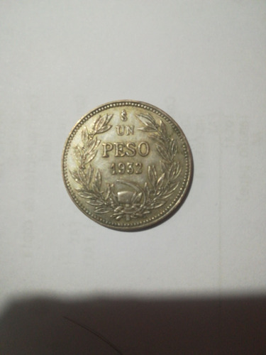 $1 Una Moneda De Un  Peso Chileno Pe 1932