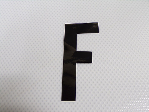 Electromark Die Cut Letter Label, F, Black, 6  Height, 1 Ddc