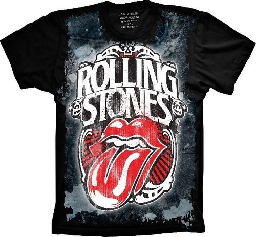 Camiseta Geek Plus Size Unissex Banda De Rock Rolling Stones