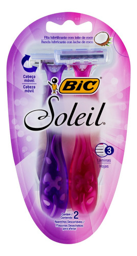 Aparelho Descartável para Barbear Bic Soleil 2 Unidades