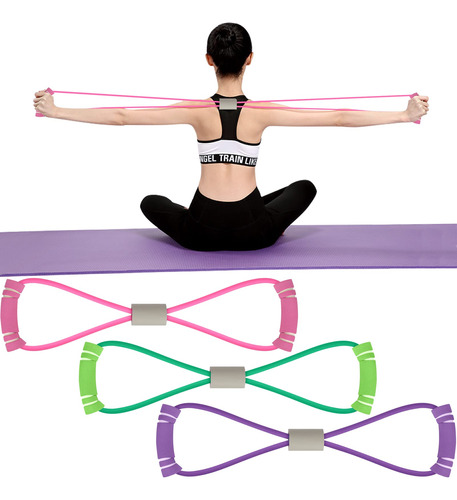 Figura 8 Banda Resistencia Yoga Fitness Elastica Asa Cuerda