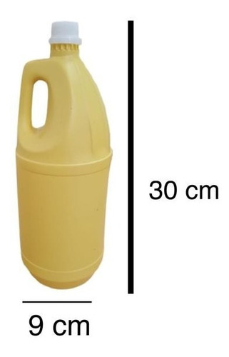 Imagen 2 de 10 de Envase Limpieza 2 Litro Amarilla Mat. Reciclado X 100 Unid