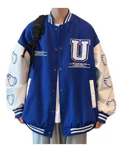 Chaqueta De Color Vintage De Estilo Universitario