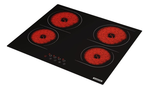 Imagem 2 de 2 de Fogão cooktop elétrica Tramontina New Square Touch 4EV 60 preto 220V