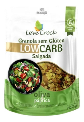 Granola Salgada Azeite/páprica Low Carb Leve Crock 200g