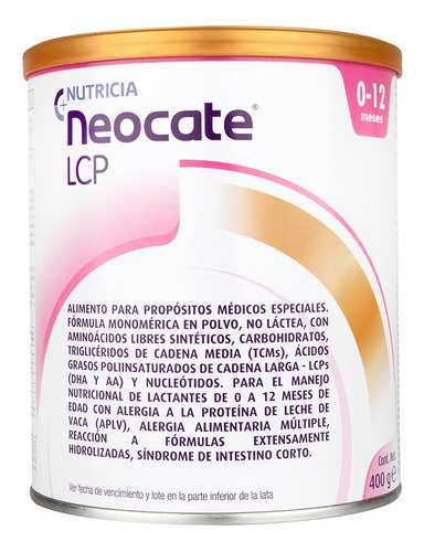 Neocate Lcp Lata X 400 Grs