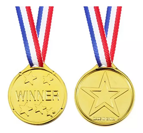 24 Piezas De Medallas De Ganador De Plástico Para Niños, M
