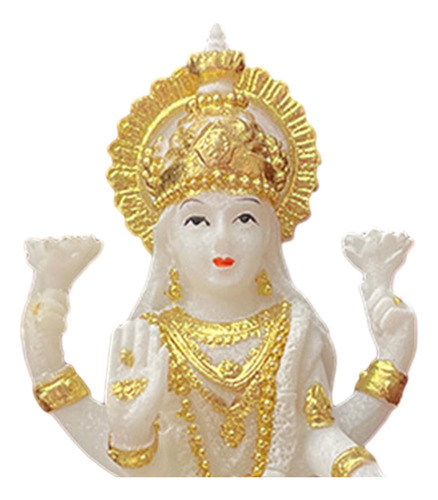 Deusa Hindu Lakshmi Estátua Desktop Ornamento Resina