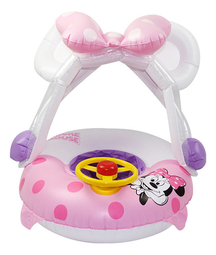 Anillo De Asiento Infantil, Minivolante Rosa, Coche Amarillo