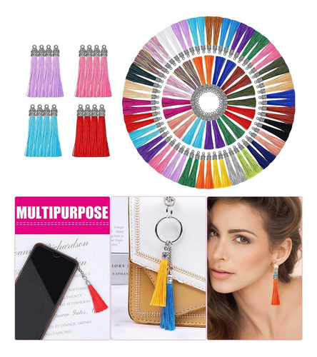 Borlas Para Joyas 100 Piezas Llavero Borla Hecho Borlas Para