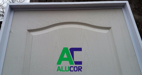 Imagen 3 de 9 de Puerta Placa Craftmaster 80x200 Marco Aluminio Blanco
