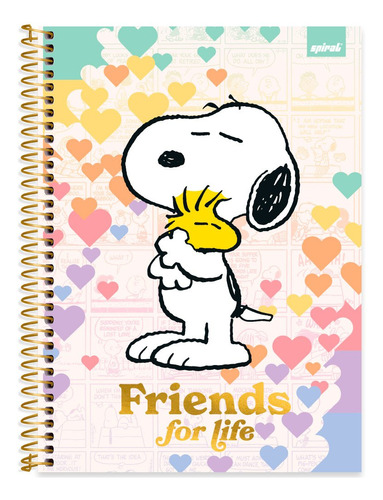 Caderno Universitário Capa Dura 1x1 80 Folhas Snoopy