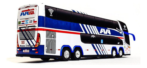 Miniatura De Ônibus Viação Ava 1800 Dd G7 1/43 Colecionável