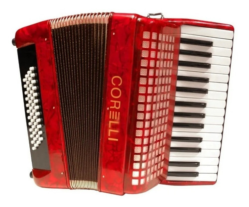 Acordeon Corelli 48 Bajos 30 Teclas Piano Con Funda Y Correa