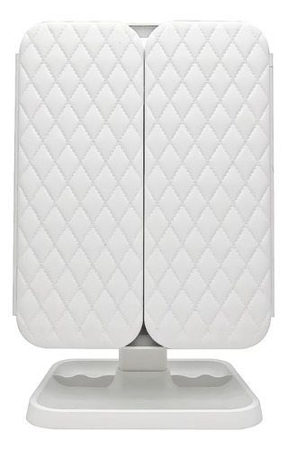 Espejo Maquillaje Led Aumento Plegable Blanco Profesional