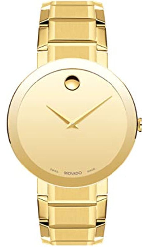 Reloj Movado De Oro Amarillo Y Zafiro Para Hombre Con Esfera