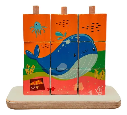 comprar Puzzle De Madera Encastre Con Cubos