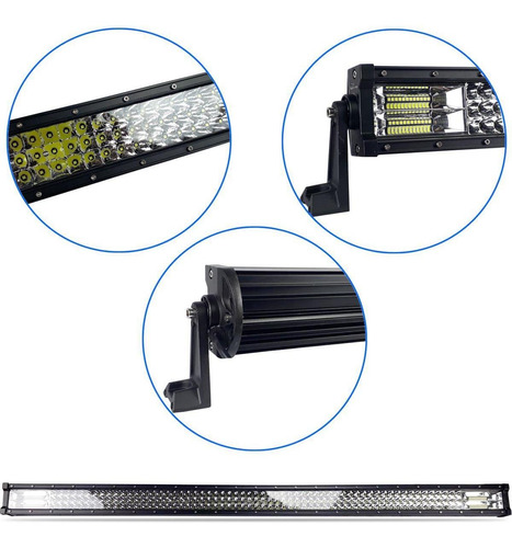 Barra Led Farol De Milha Off Road 7d 126cm 228 Leds Reta