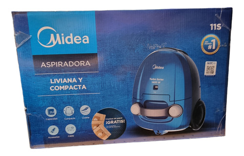 Aspiradora Liviana Compacta Midea 11s 2lts 5mts 1400w 3bolsa