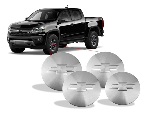 Kit De 4 Centros De Rin Chevrolet Colorado 2015-2021 68 Mm