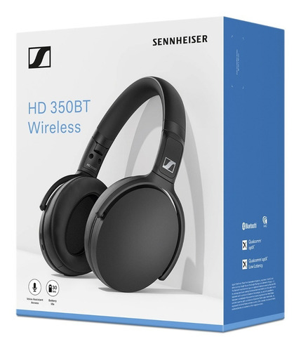 Imagen 6 de 8 de Auriculares Inalambricos Vincha Sennheiser Hd 350bt Wireless Color Black