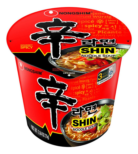 Nongshim Shin - Taza De Sopa De Fideos Gourmet, Sabor Picant