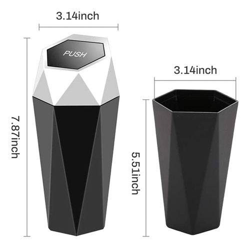 Cubo De Basura P8car Con Tapa, Portátil, Vehículo, Automóvil