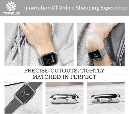 Imagen 3 de 6 de Funda Protectora De Pantalla Para Iwatch Series 5/4/3/2/1