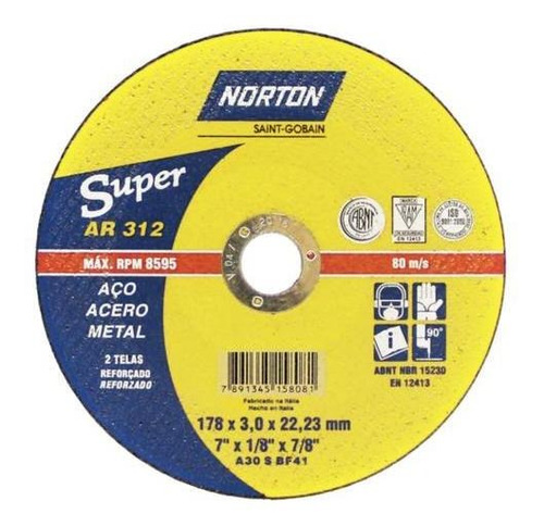 Disco Corte 7x1/8x7/8 Super - Norton