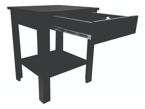 Mesa De Canto Com Compartimento Secreto Em Mdf 18mm Preto