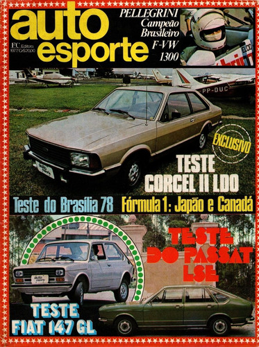 Auto Esporte Nº157 Corcel Ii Ldo Brasília Fiat 147 Gl Passat