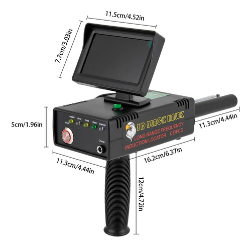 Detector De Metales Portátil 98.4ft Con Pantalla Lcd 3d
