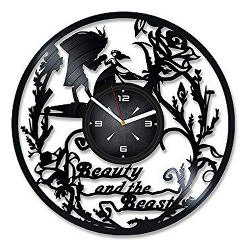 Reloj De Vinilo  La Bella Y La Bestia  . ¡ideal Para Regalo!